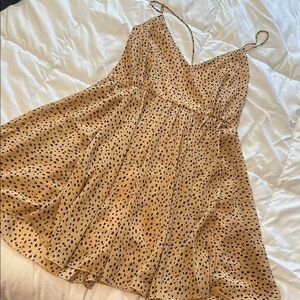 Spotted Tan Dress